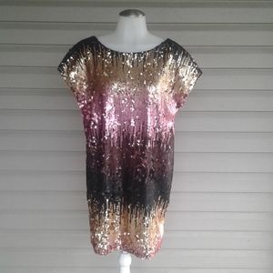 Tobi Sequin Tunic Dress Size M